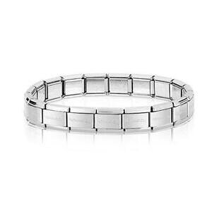 yzWG[EANZT[ IWiNVbNXeXX`[uXbgNnuovo originale nomination classico bracciale in acciaio inox 18 link