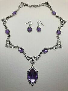 �y���������z�W���G���[�E�A�N�Z�T���[ ���[�K���r�N�g���A���[���V���o�[�l�b�N���X�T�C�Y�C�������Oregal filigrana vittoriana s lilla argento p collana set orecchini a forma di piccole dimensi