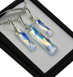 yzWG[EANZT[ Vo[lbNXZbgXtXL[NX^oQbgNC[R925 collana dargentoset * crystal ab * regina baguette cristalli di swarovski R