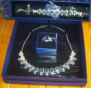 yzWG[EANZT[ SXtXL[lbNXuXbgOZbglago swarovski collana, bracciale e anello set