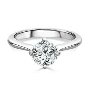 【送料無料】ジュエリー・アクセサリー ラウンドモアッサニテソリッドホワイトゴールド200 kt rotondo certificato moissanite fidanzamento anello 14k solid oro bianco