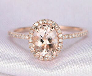 yzWG[EANZT[ I[oJbgAAbTje\bh[YS[h130 ct ovale taglio vero moissanite fidanzamento anello 14k solido oro rosa 6 7