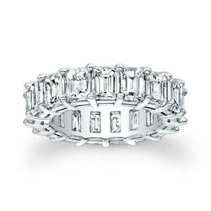 【送料無料】ジュエリー・アクセサリー エメラルドエタニティオリジナルモイッサニテホワイトゴールド204 kt smeraldo eternity originale moissanite fidanzamento ring 14k oro bianco