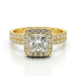 yzWG[EANZT[ vZXACbTje\bhCG[S[h168 kt principessa vero moissanite fidanzamento anello 14k solido oro giallo