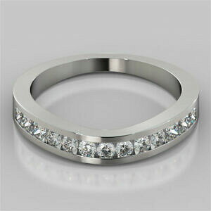 【送料無料】ジュエリー・アクセサリー ラウンドエタニティオリジナルモイッサニテリングエンゲージホワイトゴールド062 kt rotondo eternity originale moissanite fidanzamento anello 14k oro bianco