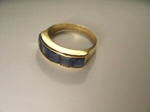 yzWG[EANZT[ GhCG[S[hTt@CAJbgEFfBOOsplendide condizioni 18k oro giallo smeraldo taglio zaffiro anello di matrimonio