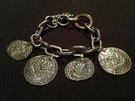 【送料無料】ジュエリー・アクセサリー シルバーゴールドコインローマブラレサイトシルバーゴールドコイン da polso argento amp; oro monete romane bracialet of silver amp; gold coins