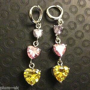 yzWG[EANZT[ VgmAWXgsNTt@CAzCgS[hhbvy_g{bNXCOj34 citrino, ametista, zaffiro rosa, oro bianco gf goccia pendenti orecc