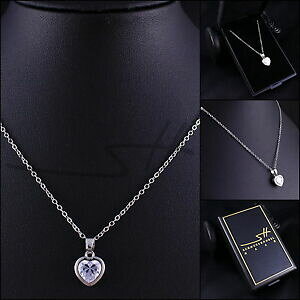 yzWG[EANZT[ lbNXy_gn[g`F[fB[XzCgS[hXtXL[RNX^P[Xcollana amp; ciondolo cuore, catena, da donna oro bianco, swarovs
