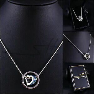yzWG[EANZT[ lbNXn[gCUT[NVo[XtXL[RNX^P[Xcollana regalo cuore nel cerchio, donna, argento, swarovski R cristalli, in astuccio
