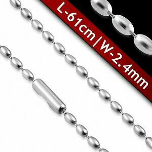 �y���������z�W���G���[�E�A�N�Z�T���[ ���b�V���`�F�[���X�e�����Xl61cm l24mm catena da maglie ovale militare in acciaio inossidabile