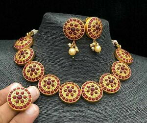 yzWG[EANZT[ {EbhS[hbLt@bVjn[tB[hlbNXCORCZbgbollywood 22k placcato oro moda rani haar campo collana orecchino mon