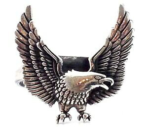 yzWG[EANZT[ AJn[[[^[TCNXg{[hC[OAVo[X^[OOamericana harley motociclista calva aquila ali argento sterling 925 anello sen