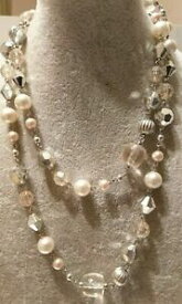 【送料無料】ジュエリー・アクセサリー シルバートーンキアラミックスパールロングネックレスdargento tono e chiara misto perle perline lungo collana