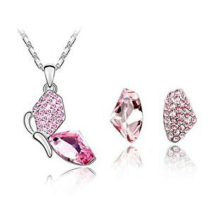 yzWG[EANZT[ O[zCgS[hbLy_gCOZbgNX^XtXL[IWiglow biancogold plated pendant orecchini set aaa cristallo swarovski 