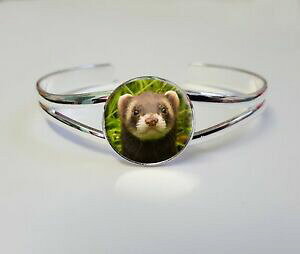 yzWG[EANZT[ Vo[bLuXbgo[Xf[RX`[tFbgferret su un bracciale placcato argento braccialetto costume regalo di compleanno l185
