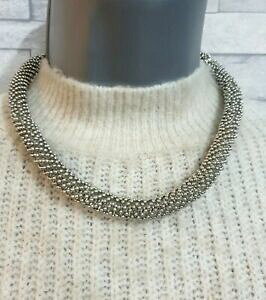 yzWG[EANZT[ Vo[g[lbNXWRC^WG[_jYRe|[silvertone collana girocollo in metallo bigiotteria modernist contemporanea