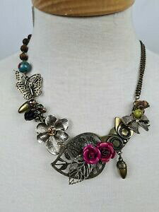 yzWG[EANZT[ eNX`S[hS[hlbNXt[A[`o^tCRX`[r[Ynuovo accanto a trama grossa collana in ottone oro fiore arco costume da farfalla p