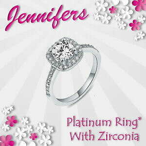 yzWG[EANZT[ v`iONX^L[rbNWRBe[Whalo anello donna platino donne ragazze cristallo cubic zircon vintage regalo nuovo