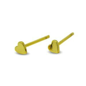 �y���������z�W���G���[�E�A�N�Z�T���[ �n�[�g�{�^���C�������O9ct riempito doro orecchini a bottone cuore piccolo 3mm per da donna o per ragazze 9k gf