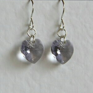 yzWG[EANZT[ X^[OVo[NX^n[gCOX[L[[XtXL[sterling silver 925 crystal heart earrings smoky mauve swarovski elements