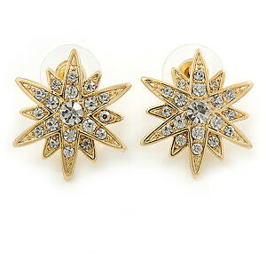 yzWG[EANZT[ S[hg[NX^X^[COgold tone orecchini stella di cristallo 25mm in tutto