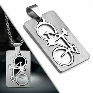 yzWG[EANZT[ XeXX|[c^Oy_gciondolo tag da sport bici in 2 parti in acciaio inossidabile