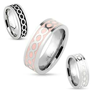 yzWG[EANZT[ O}E[}XeXX`[XgbvEFfBOOanello uomo donna acciaio inox cinturino infinito di fidanzamento fedi nuziali