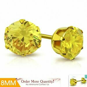 yzWG[EANZT[ EhCOS[fXeXX`[bV[O[p[8mm orecchini rotondo in acciaio inossidabile dorato con rondelle e goupil