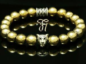 yzWG[EANZT[ w}^CgS[hw}^CgVo[Ip[hwbhuXbgp[ematite oroematite argento testa di leopardo braccialetto perle 8mm