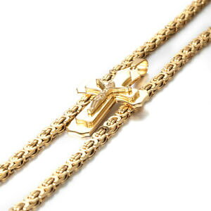 �y���������z�W���G���[�E�A�N�Z�T���[ �����Y�l�b�N���X�V���o�[�X�e�����X�X�`�[���N���X�S�[���h�r�U���`���C�G�X24 mens collana argento in acciaio inox croce oro pendente gesu bizantina