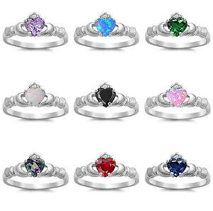 �y���������z�W���G���[�E�A�N�Z�T���[ �N���_�P���g�V���o�[�X�^�[�����O�A�C���b�V�������O�V���{�����u�t�����Ycladdagh celtico argento sterling 925 gemma anello irlandese simbolo amore amici