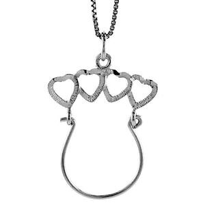 �y���������z�W���G���[�E�A�N�Z�T���[ �X�^�[�����O�V���o�[�n�[�g�y���_���g�y���_���g�T�|�[�g�C�^���A�P�[�Xsterling argento cuore ciondolo supporto ciondolo, 18 italiano astuccio