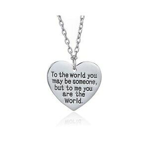 yzWG[EANZT[ lbNXy_gwomens gift collana gf madre figlia amore cuore ciondolo sei il mondo uk