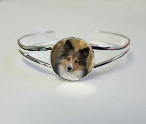 yzWG[EANZT[ Vo[bLuXbgWG[VFeBsheltie su un bracciale placcato argento braccialetto bigiotteria donna regalo l109