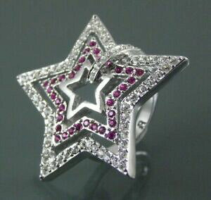 yzWG[EANZT[ Alfv^fUCGXg|[XgtFCgRN[UNXeBXXtXL[anel de prata design estrela por zest feito com clara rosa e cr