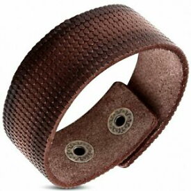 【送料無料】ジュエリー・アクセサリー ブレスレットプレスアンクワールマロンフォンセヴェリヴァブルbracelet pression en cuir marron fonce veritable