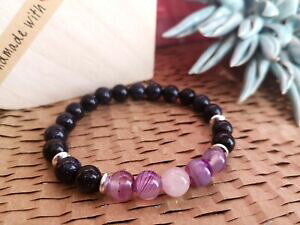 yzWG[EANZT[ r[Y`Nq[OuXbgv[gS[hXg[AK^le donne goldstone agata elasticizzato con perline bracciale guarigione chakra, regalo d