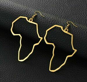 �y���������z�W���G���[�E�A�N�Z�T���[ �A�t���J�R���^�[�}�b�v�C�������O�h���b�v�_���O�����[�Y�S�[���h�V���o�[�S�[���h×africa mappa contorno orecchini 7cm goccia dangle rosa oro argento dichiarazione d