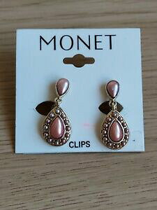 yzWG[EANZT[ lBe[WS[hsNNbvICO_OWG[monet vintage oro amp; rosa clip su orecchini dangle bigiotteria