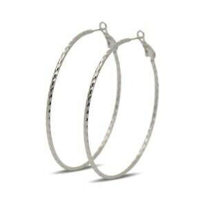 yzWG[EANZT[ zCgS[hthE[}t[vCO9ct oro bianco riempito da donna orecchini a cerchio 9k gf 50mm