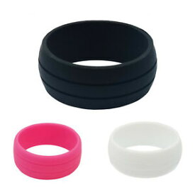 【送料無料】ジュエリー・アクセサリー シリコーンリングピンクリングRiqring R sport fede nuziale in bianco, nero e rosa da un operatore sanitario anello di silicone