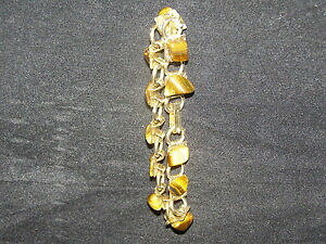yzWG[EANZT[ ^CK[XAC`bvuXbgZo[Xbeautiful tigers eye gemstone chip bracelet 18 cm birthday gift