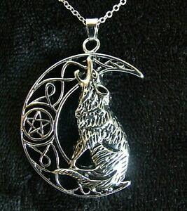 yzWG[EANZT[ rbOEtnEh[y^OEBbJZ[^[`F[`F[y_ggrande lupo ululato luna pentagramma wicca maglione catena ciondolo