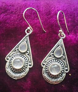 yzWG[EANZT[ Vo[bLtbNCO{zfB[Xsilver plated handcrafted hook earrings with quartz crystal boho, ladies gift