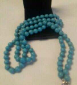 �y���������z�W���G���[�E�A�N�Z�T���[ �r�[�Y�^�[�R�C�Y�T�C�Y�p�[���l�b�N���X���[�v33 lunghezza corda di 78mm perline taglia turchese perlina collana