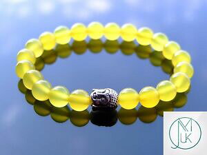 yzWG[EANZT[ AK^ub_q[OuXbgbuddha agata gialla naturale tinto gemstone bracciale guarigione 69 elasticizzata