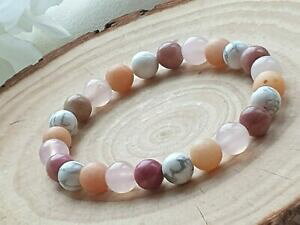 yzWG[EANZT[ uWCNX^sNq[OuXbgAhx`[nECglove joy fertilita felicita bracciale guarigione cristallorosa avventurina howlite