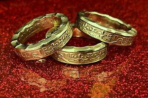 yzWG[EANZT[ Be[WgyXRCRCOhand crafted coin anello costituito da un vintage tre pence coin