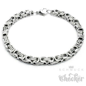 yzWG[EANZT[ XeXX`[YuXbgLOrU``F[A[PbgVo[in acciaio inox bracciale da uomo re catena bizantini armkette argento 5mm bigiot